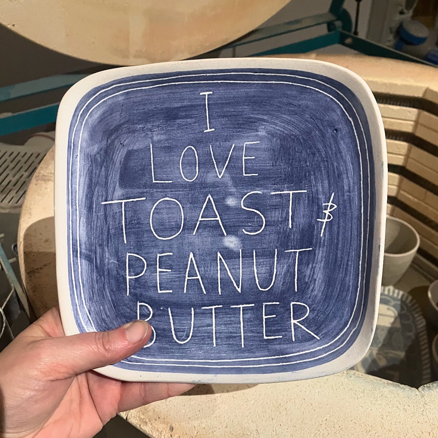 “I Love Toast & Peanut Butter” plate