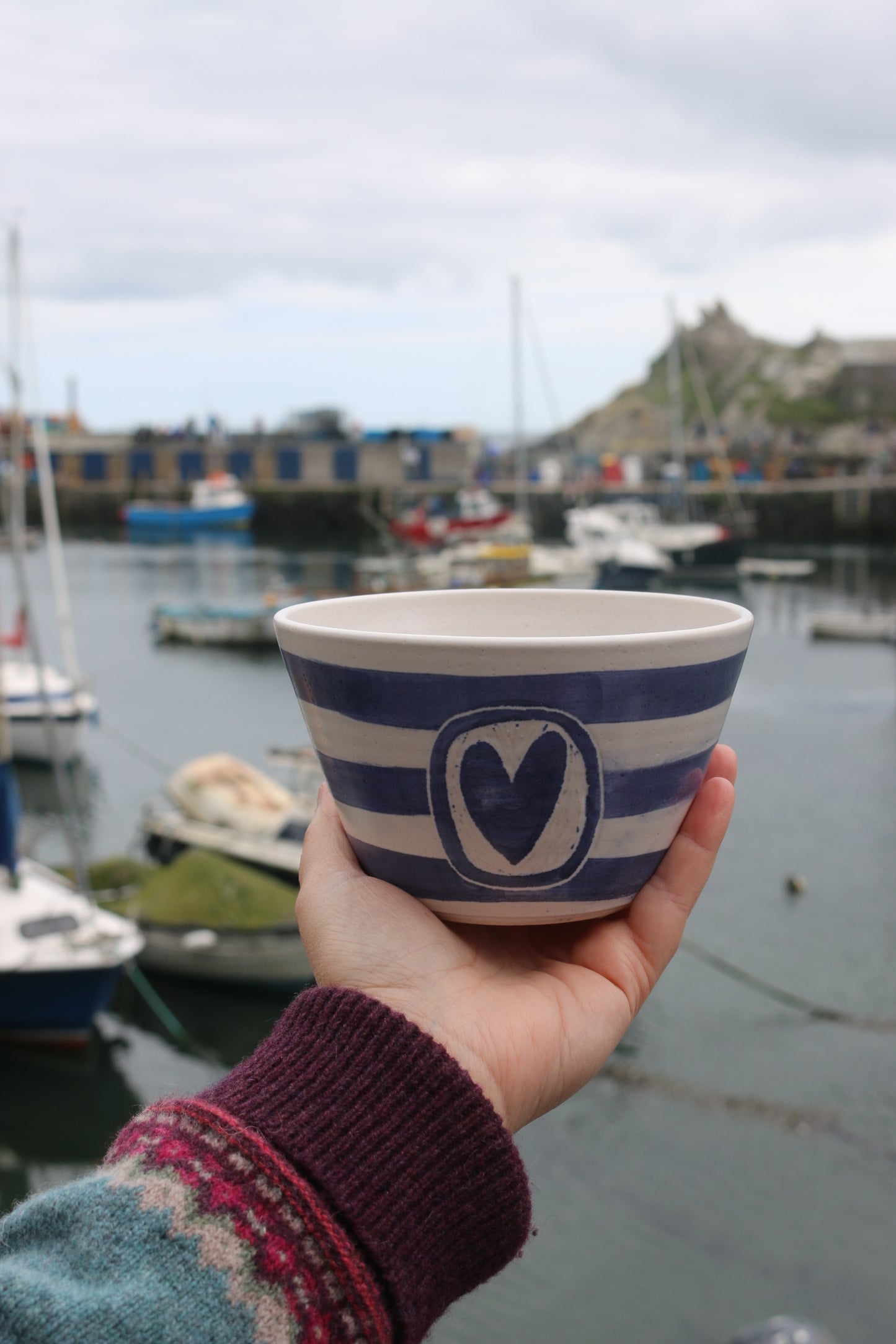 Cornish Stripe Heart Bowl