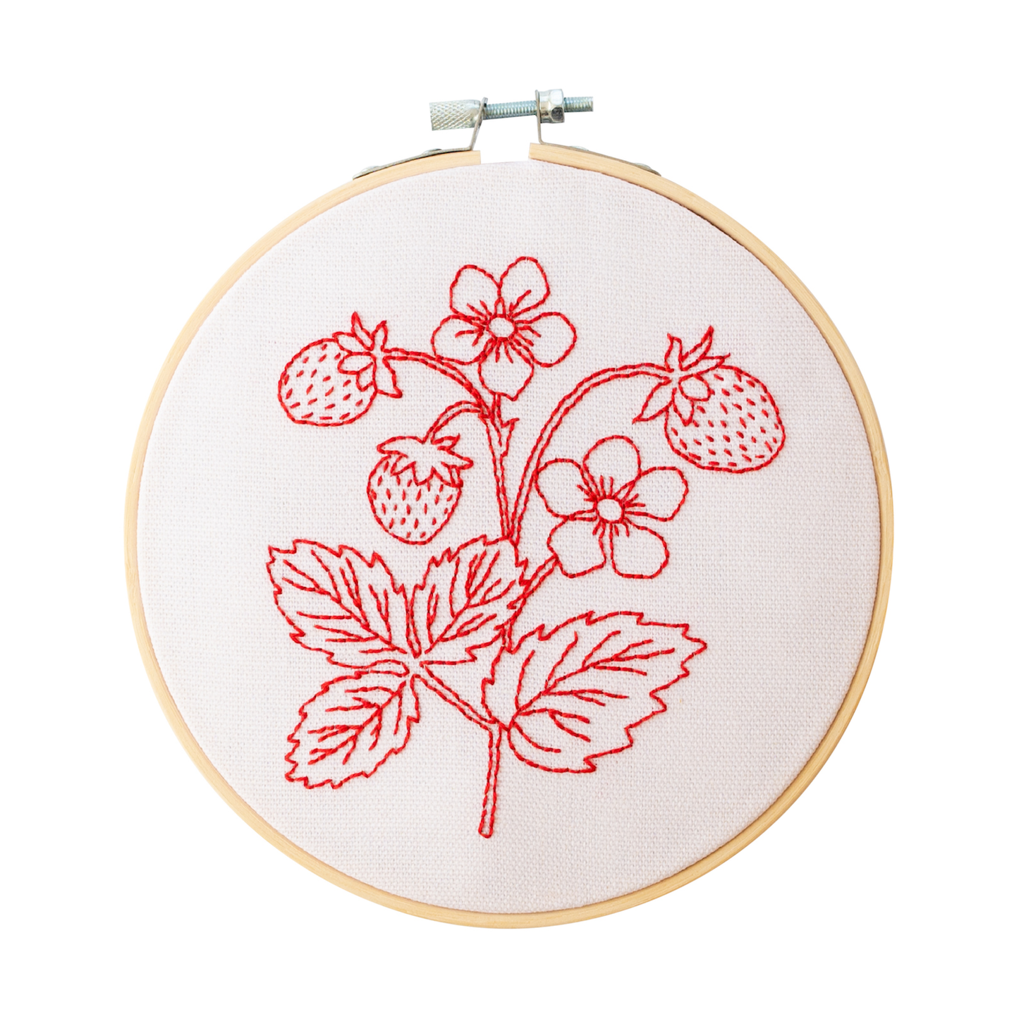 Strawberry Embroidery Hoop Kit